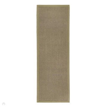Sisal Border Plain Hand-Woven Textured Natural Fibre Flatweave Sage Green/Sage Border Runner-Origins-Rug Love - The Most Loved Rug Store